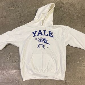 White Yale University Hoodie ‘Handsome Dan